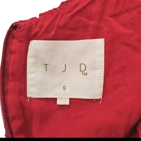 TJD The Jetset Small Red Lace Sexy Bodycon Open Back Party Prom Evening Dress - Picture 13 of 15